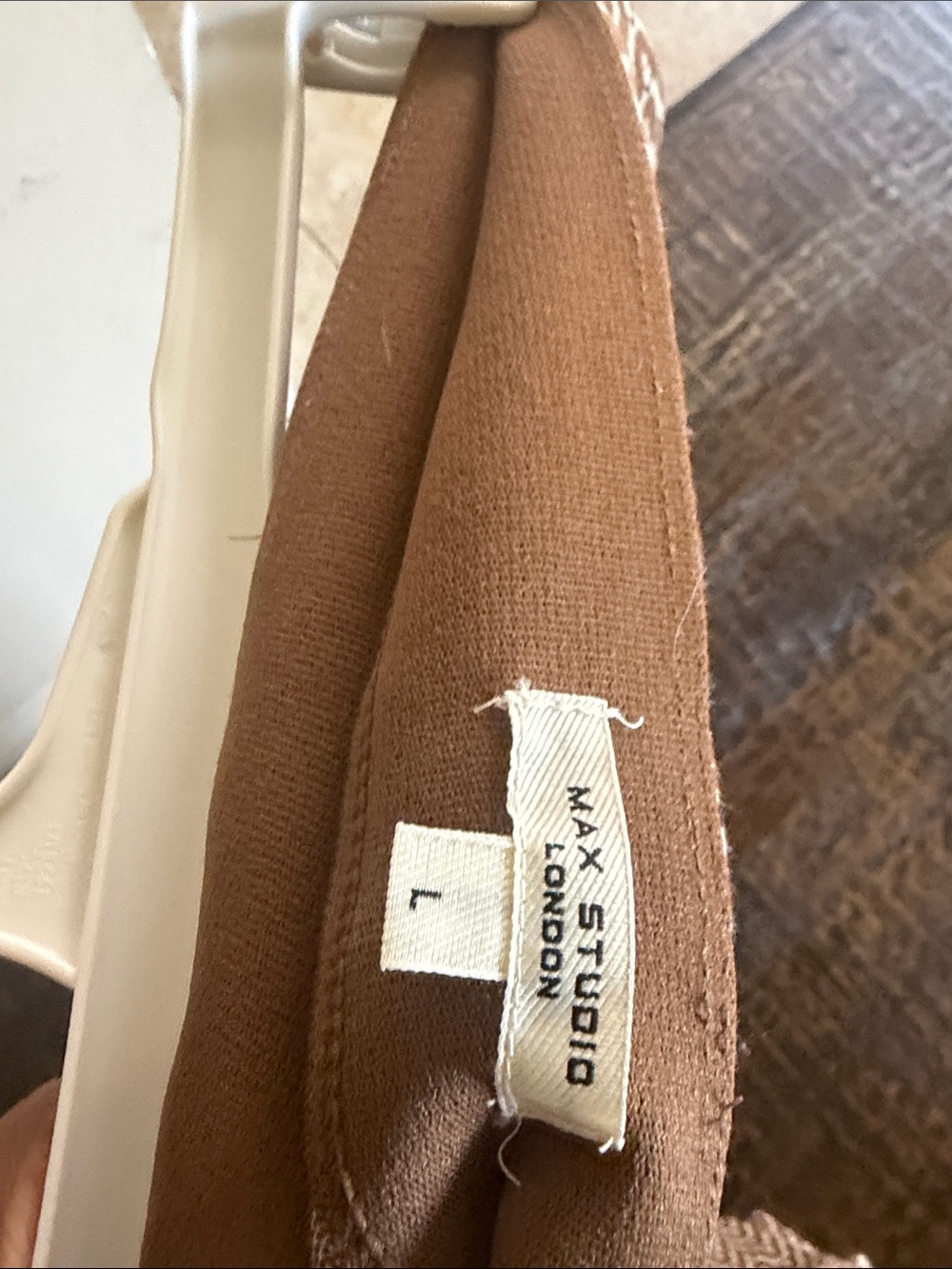 Max Studio Brown Patterned Wide Leg Pants - Picture 3 of 5